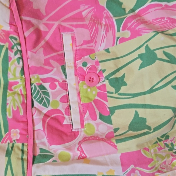 Lilly Pulitzer Vintage Pink and Green Patchwork Shorts - Picture 7 of 7